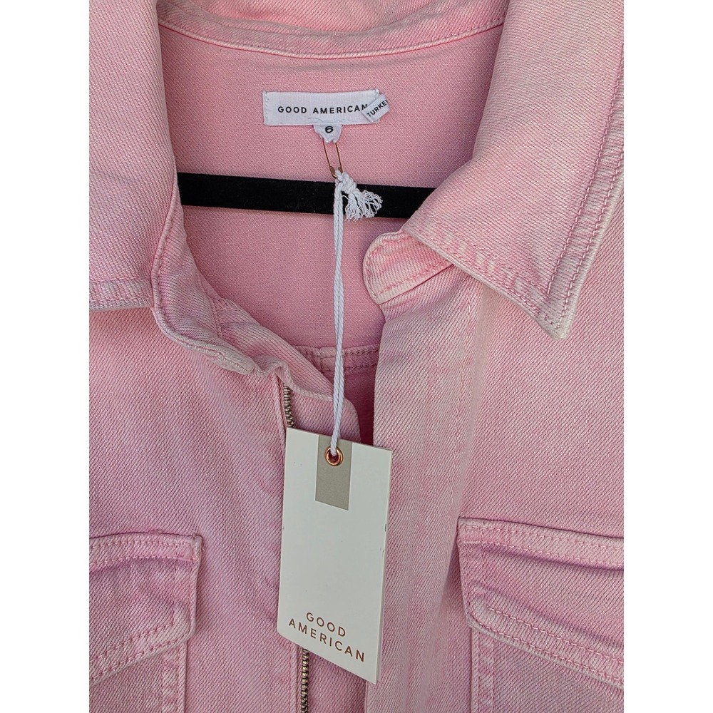 Good American Fit for Success Jumpsuit Pink Denim Mineral Rose Quartz NWT 6(2XL) - Picture 4 of 13